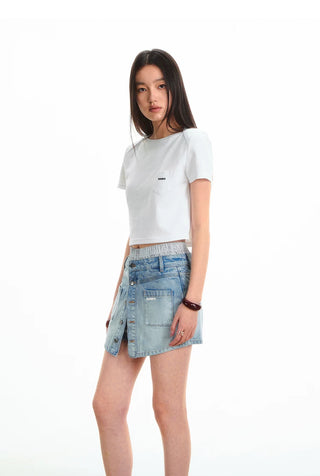 [NOTAWEAR] Envelope Collar Cotton T-Shirt