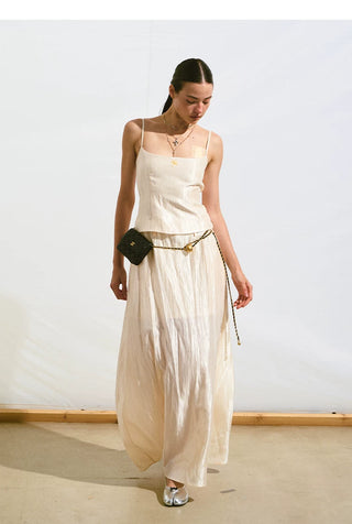 [NOTAWEAR] Faux Two-piece Cutout Sling  Dress