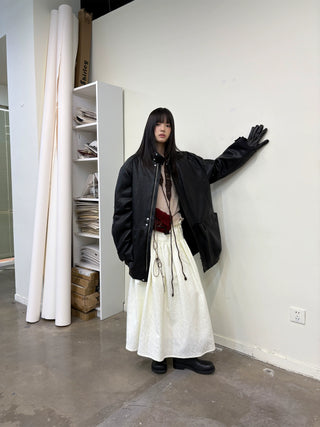 [NeverSeez] Jacquard Voluminous Skirt