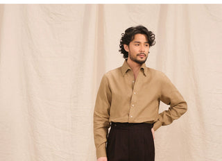 [CULTUM] Linen Double Pleated Trousers