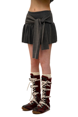 [Moromoro2] Knit Cardigan Skirt Set