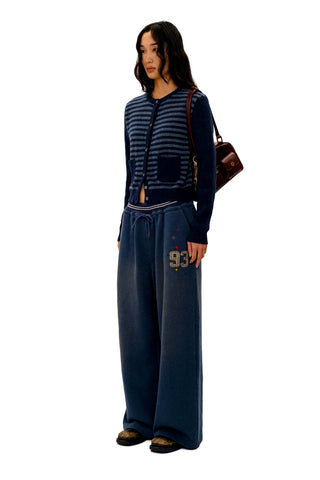 [Moromoro2] Distressed Star Applique  Sweatpants