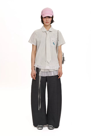 [moromoro2] Plaid Rhinestone Lace Shirt/Skirt  Cover