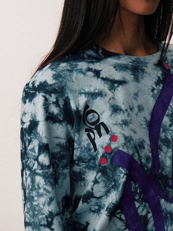 [CONP] Graffiti Logo Tie-Dye Long Sleeve Tee