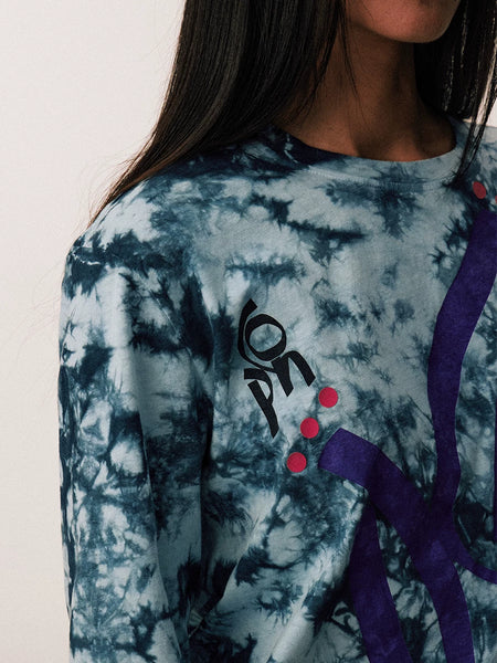 [CONP] Graffiti Logo Tie-Dye Long Sleeve Tee