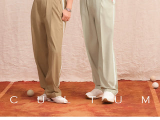 [CULTUM] Pleated Relaxed Trousers