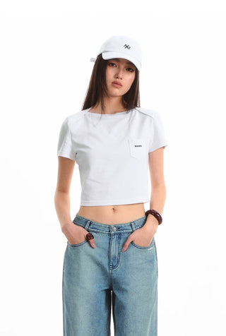 [NOTAWEAR] Envelope Collar Cotton T-Shirt