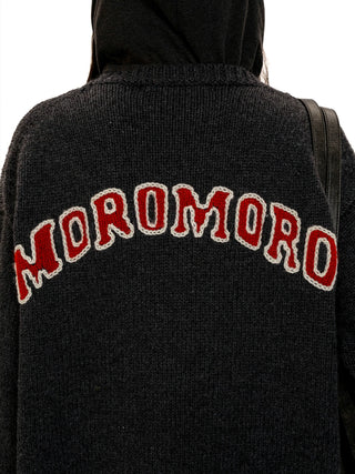 [Moromoro2] Rabbit Embroidered Contrast  Knit