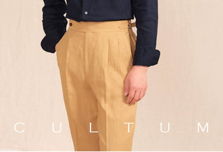 [CULTUM] Linen Stand Collar Shirt