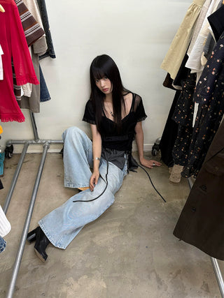 [NeverSeez] Layered Lace T-shirt