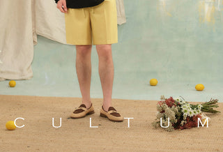 [CULTUM] Drawstring Pleated Shorts