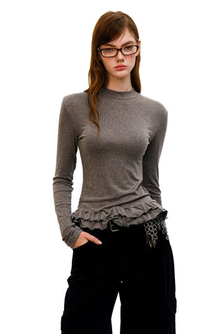 [Moromoro2] Long Sleeve Lace T-shirt