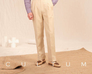 [CULTUM] Linen Stand Collar Shirt