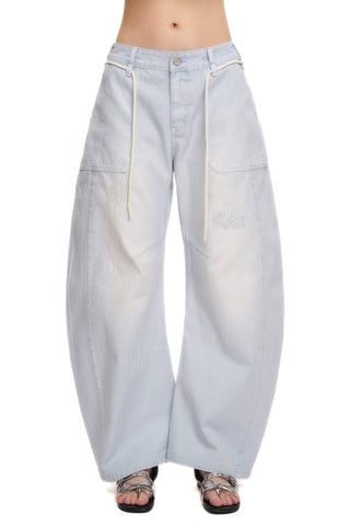 [moromoro2] Distressed Saber-Cut Cotton  Pants
