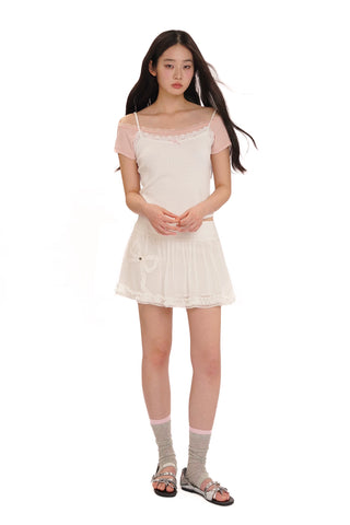 [moromoro2] Lace Bow Skirt