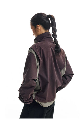 [CONP] Multi-pocket Spliced Jacket