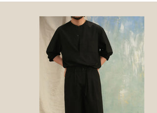 [CULTUM] Drawstring Pleated Shorts
