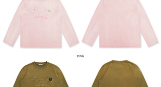 [Moromoro2] Rabbit Applique Distressed  T-shirt