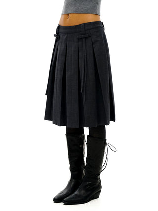[Moromoro2] Collegiate Tailored Blazer and Pleated  Skirt Set