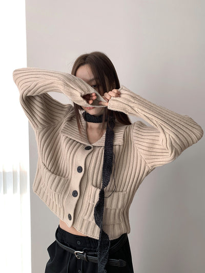 Retro Knitted Short Cardigan