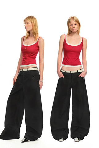 [NOTAWEAR] Faux Two-piece Cami Top
