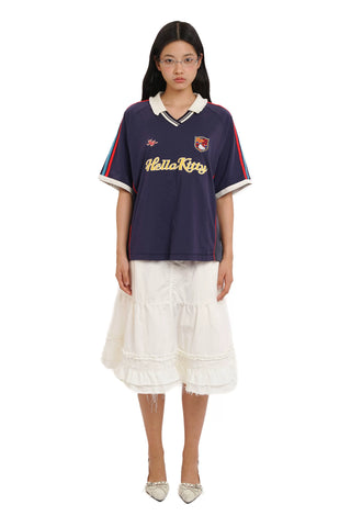 [Moromoro2] Faux Two-piece Plaid A-line  Skirt