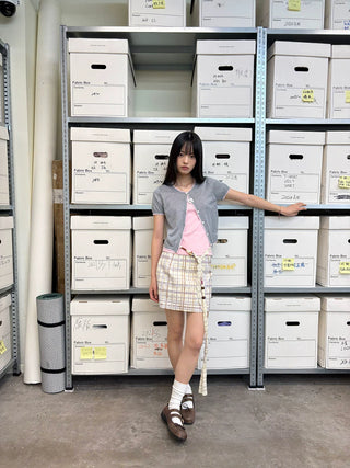 [NeverSeez] Colorblock Knit Cardigan