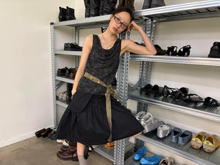 [NeverSeez] A-line Utility Skirt