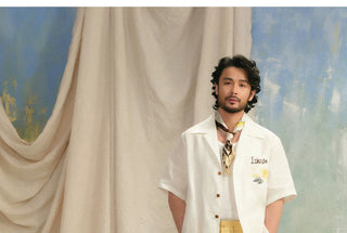 [CULTUM] Linen Cuban Collar Shirt