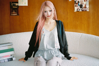 [Moromoro2] Rabbit Applique Stone Wash  Camisole
