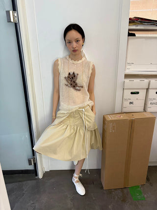 [NeverSeez] A-line Utility Skirt