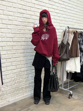 [NeverSeez] Printed Graphic Hoodie