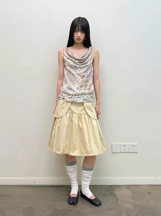 [NeverSeez] A-line Utility Skirt