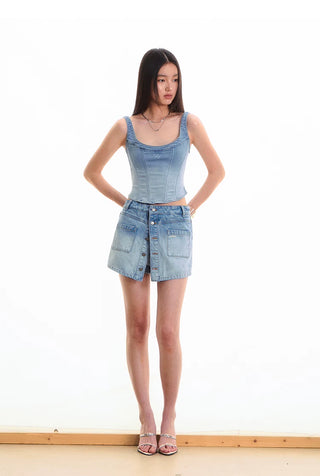 [NOTAWEAR] Button Denim Skort