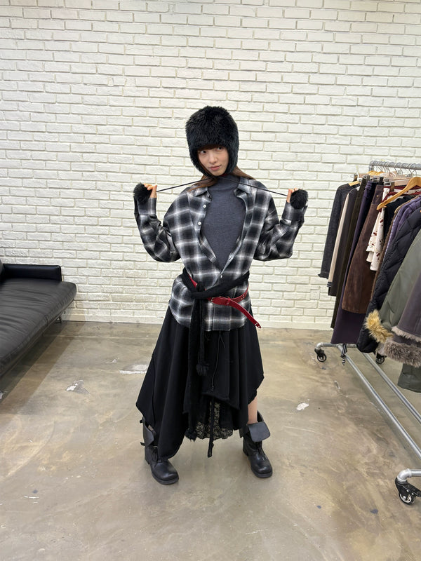 [NeverSeez] Woven Check Casual Shirt