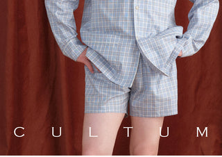[CULTUM] Piped Plaid Cotton Pajama