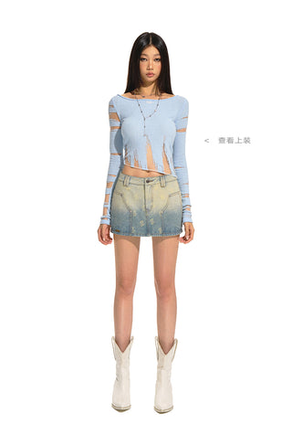 [NAWS] Starry Denim Skirt