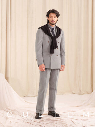 [CULTUM] Double-Breasted Cotton Corduroy Suit Set