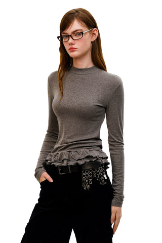 [Moromoro2] Long Sleeve Lace T-shirt