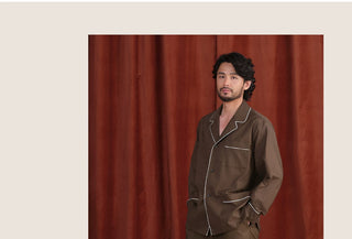 [CULTUM] Piped Pajama Shirt