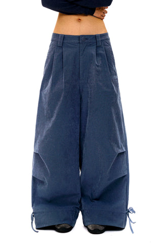 [Moromoro2] Velvet Pleated Wide-leg Pants