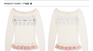 [Moromoro2] Fair Isle Faux Two-piece Top