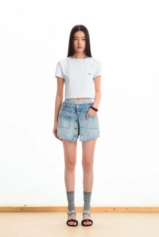 [NOTAWEAR] Envelope Collar Cotton T-Shirt
