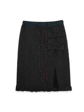 [Moromoro2] Plaid Bow Skirt