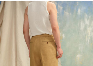 [CULTUM] Linen Drawstring Shorts
