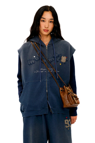 [Moromoro2] Rabbit Applique Hooded Vest