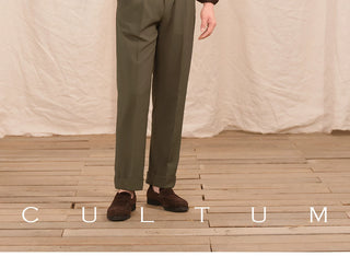 [CULTUM] Wrinkle-Free Seersucker Pleated Pants