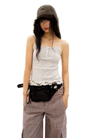 [Moromoro2] Floral Lace Hem Camisole