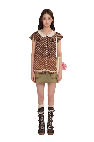 [moromoro2] Washed Twill Skirt