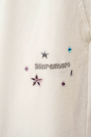[Moromoro2] Bowknot Rhinestone Hooded Set